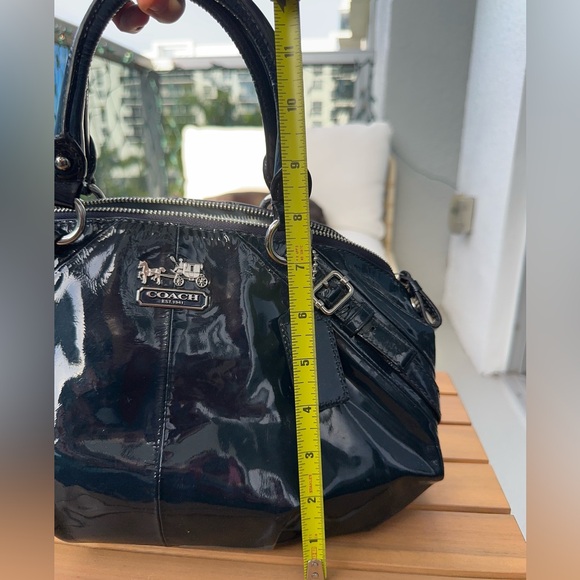 Coach Sophia Bag Medium Blue Patent Leather - Picture 11 of 13